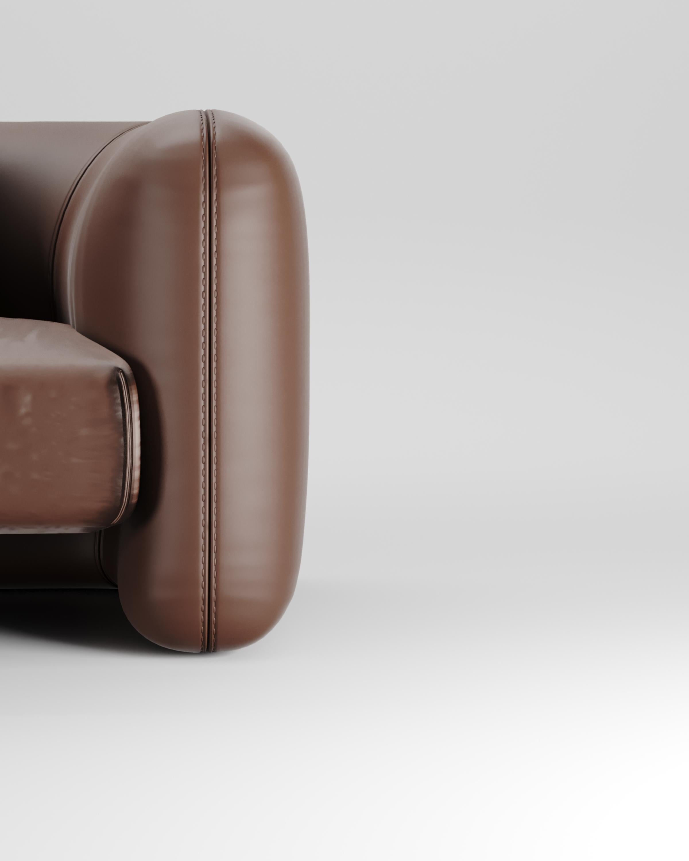 Zeitgenössisches modernes Jacob-Sofa aus Leder von Sammler Studio (Portugiesisch) im Angebot