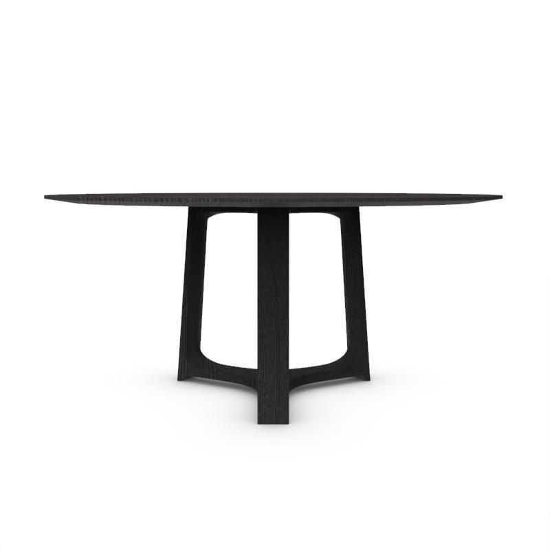 Moderner Jaspis-Tisch in Schwarz  Eiche von Collector Studio


ABMESSUNGEN
Ø 160 cm  63