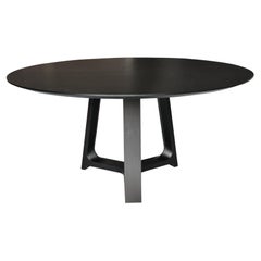 Table de salle à manger contemporaine moderne Jasper en chêne noir par Collector Studio