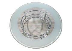 Contemporary Modern Jay Spectre Chrome and Glass Coffee Table for Century