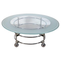 Table basse moderne contemporaine en chrome et verre Jay Spectre pour Century