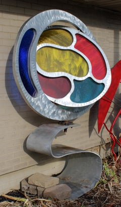 Contemporary Modern Jerry Soble Multi-Color Kinetic Indoor Outdoor Sculpture