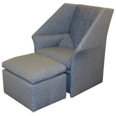 Contemporary Modern John Saladino for Baker Sculptural Chair and Ottoman, 1980s