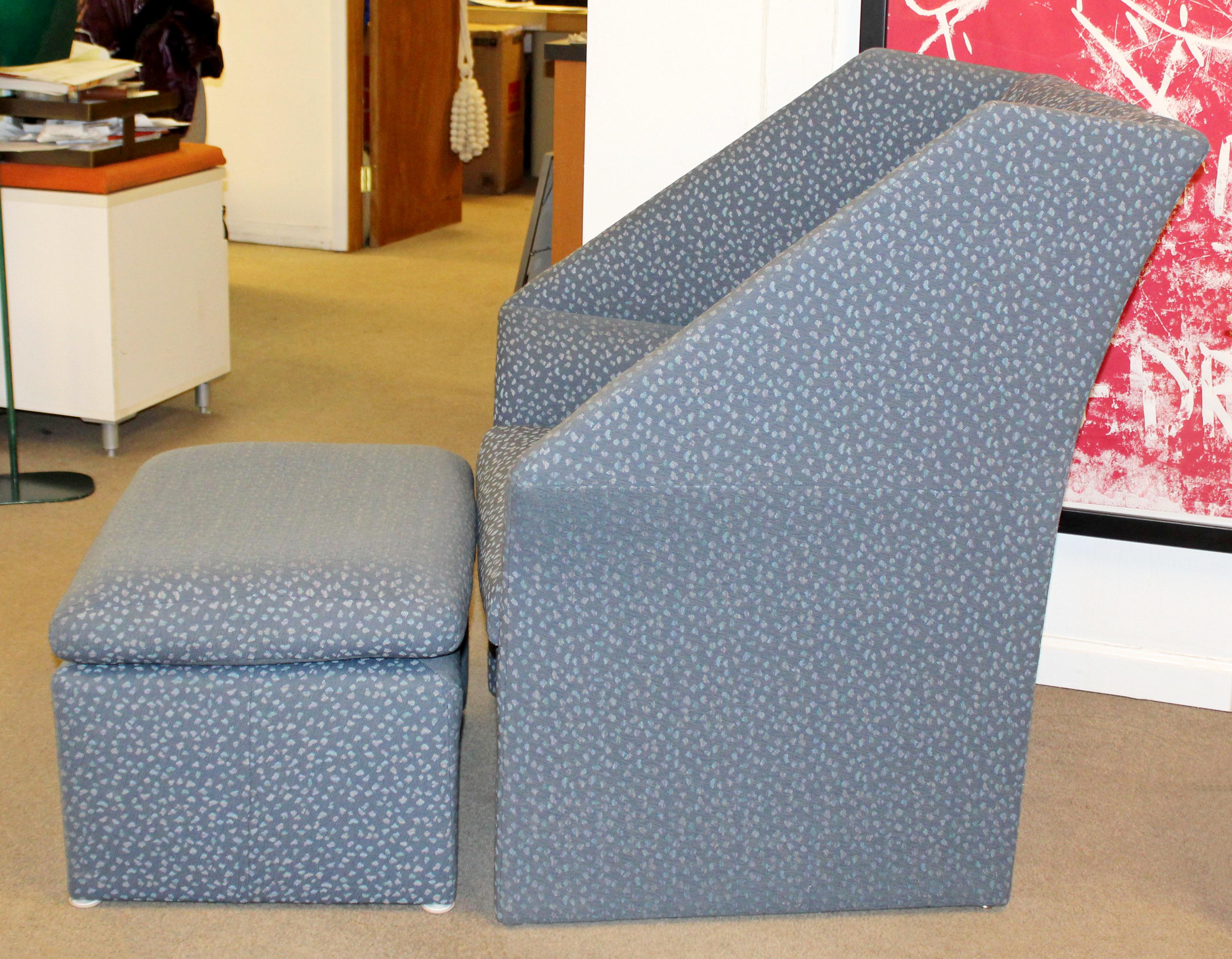 Contemporary Modern John Saladino for Baker Sculptural Chair and Ottoman, 1980s In Good Condition In Keego Harbor, MI