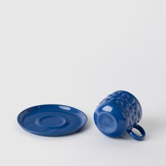 Contemporary Modern, Justine Porcelain Coffee Cup & Saucer 100 ml, Navy