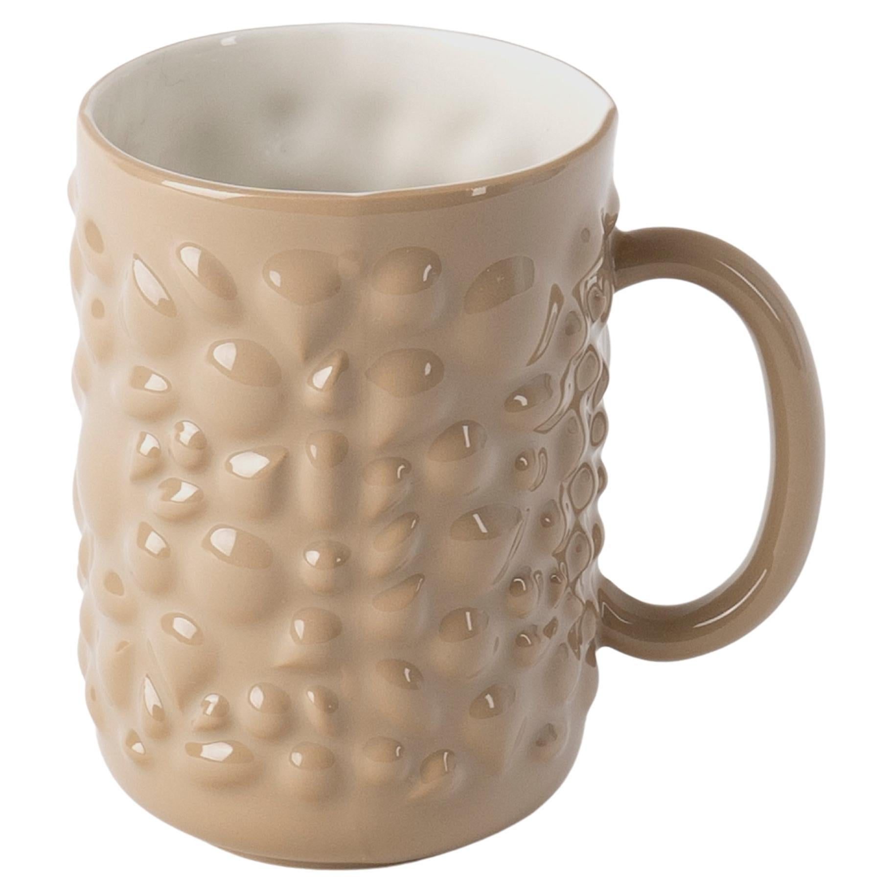 Contemporary Modern, Justine Porzellan-Latte-Tasse mit Henkel, Beige & Weiß