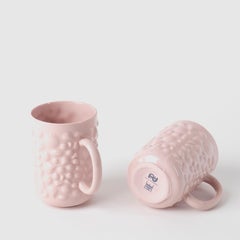 Contemporary Modern, Justine Porzellan-Latte-Tasse mit Henkel, rosa