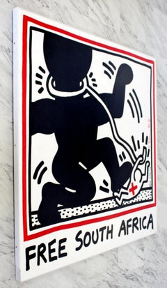 Contemporary Modern Keith Haring Free South Africa Offset Lithograph