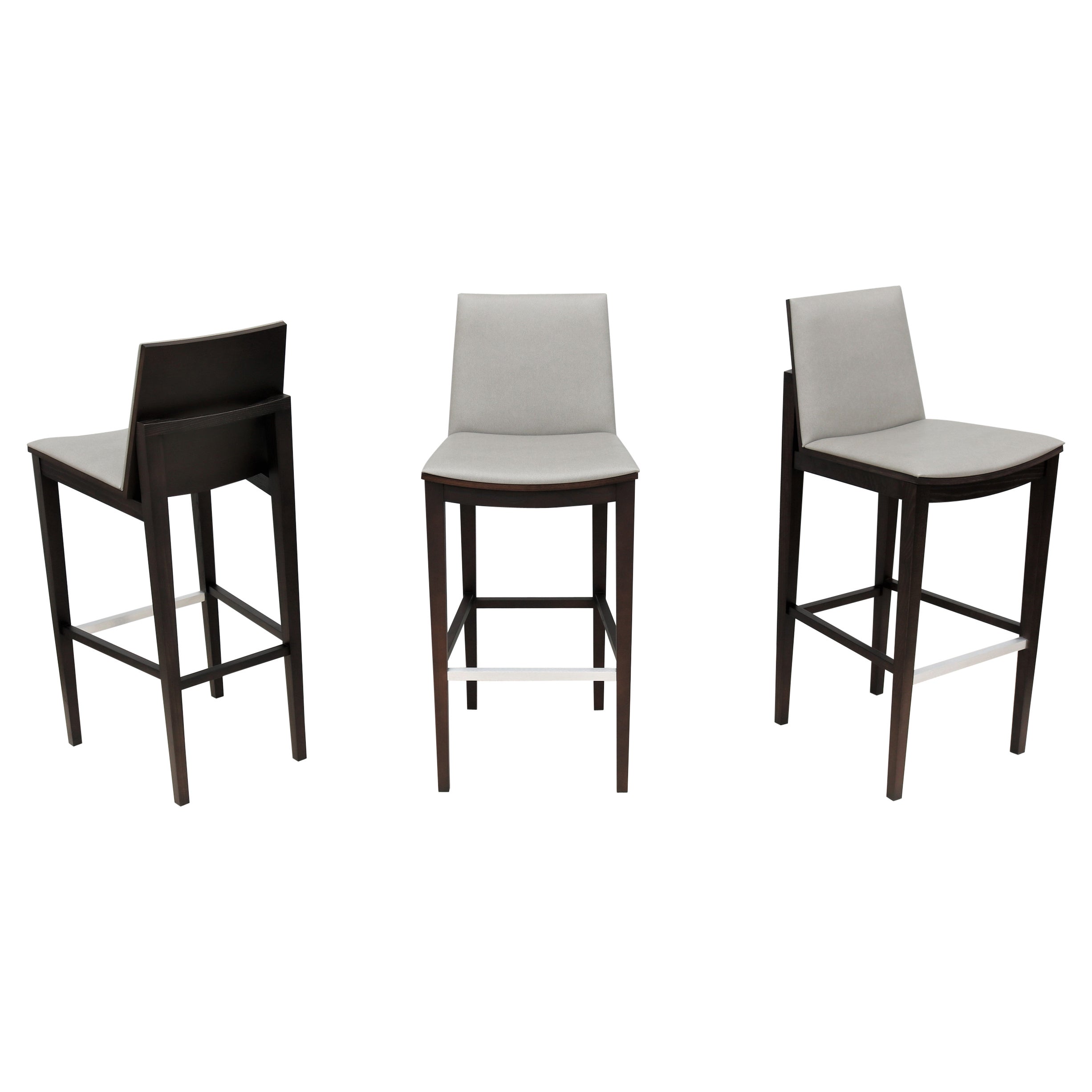 Contemporary Modern Kevin Stark für Hbf Carlyle Barhocker aus Eschenholz, 3er-Set