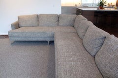 Contemporary Modern Kravet Furniture Chrome Leg Sectional