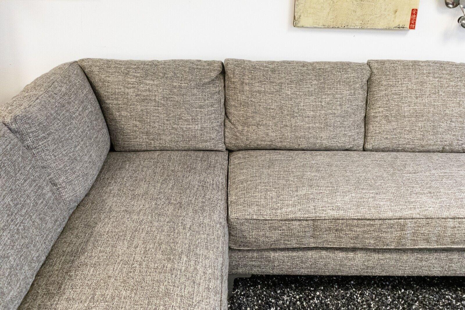 Fabric Contemporary Modern Kravet Furniture Chrome Leg Sectional