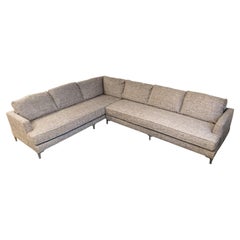 Contemporary Modern Kravet Furniture Chrome Leg Sectional