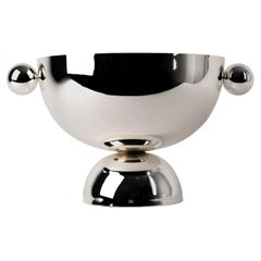 Contemporary Modern, Kubbe Champagne Bucket, Varnished Silver-Nickel Plated