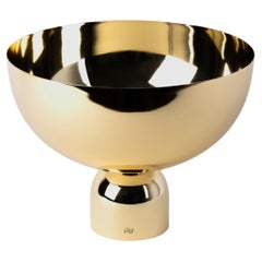 Contemporary Modern, Kubbe Large Bowl, Varnished Brass