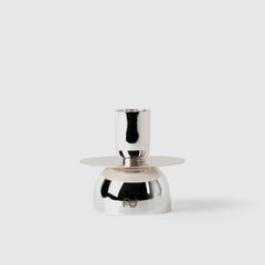 Chandelier Kubbe minimaliste moderne contemporain, plaqué argent et nickel verni