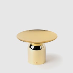 Contemporary Modern, Kubbe Round Platter, Varnished Brass