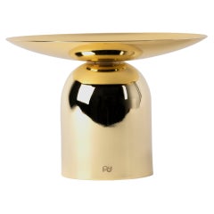 Contemporary Modern, Kubbe Round Platter, Varnished Brass
