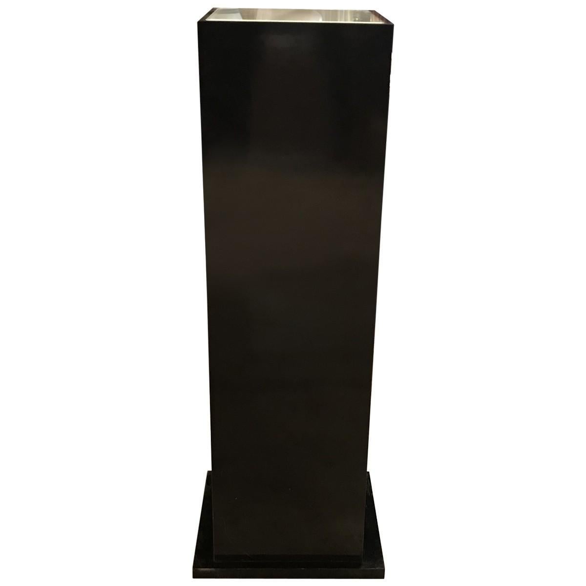 Late 20th Century Contemporary Modern Lacquered Wood Lighted Pedestals For Sale