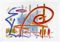 Contemporary Modern Large Abstract Painting on Paper Signed Jacob Kainen 1987