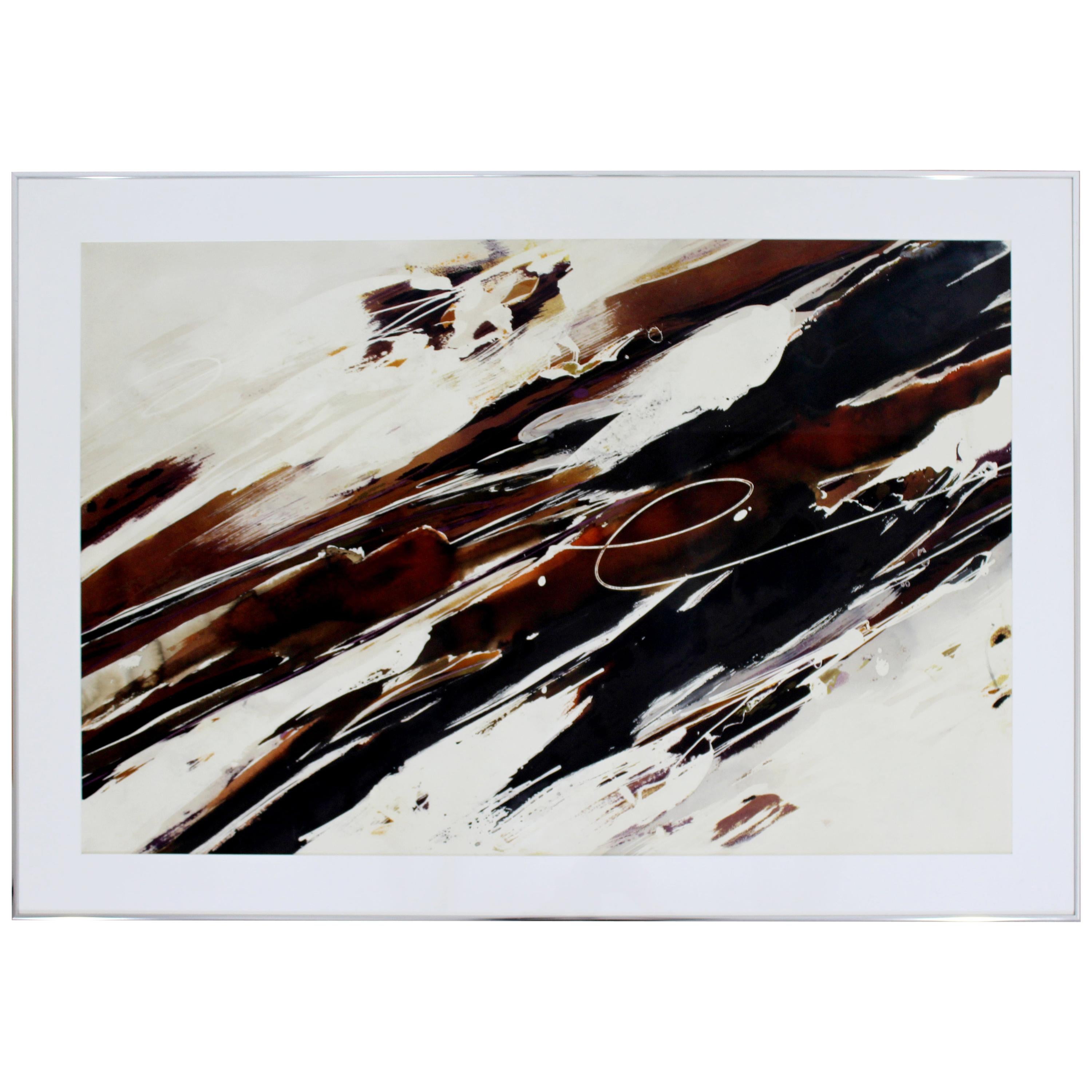 Framed Abstract Painting Signed Pawlan at 1stDibs
