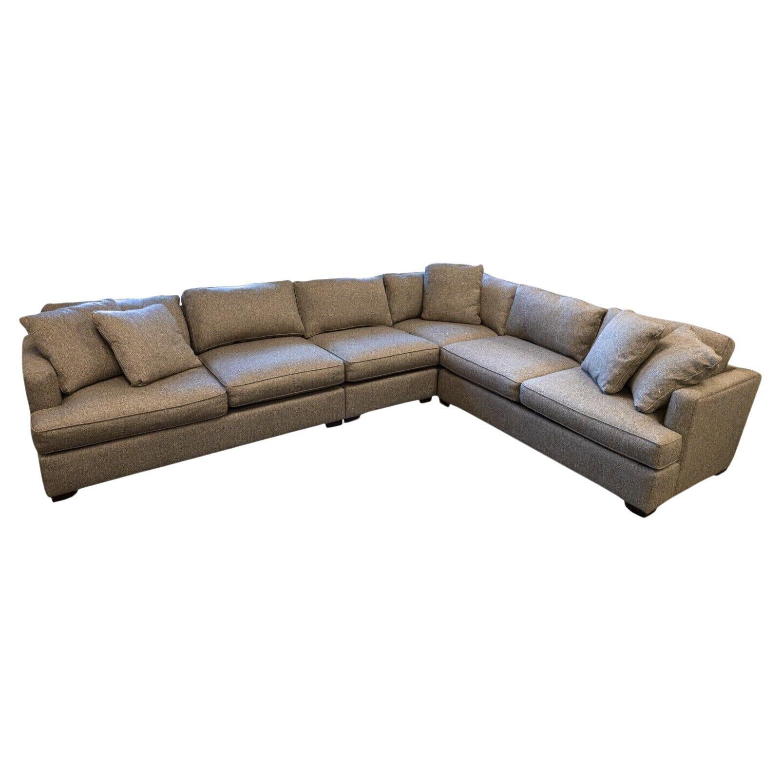 Contemporary Modern Large Grey L Shaped 3pc Sectional Sofa by Better By Design