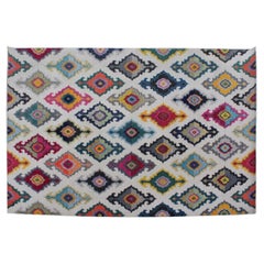 Contemporary Modern Large Multicolored Diamond Patterned Sphinx Area Rug Carpet