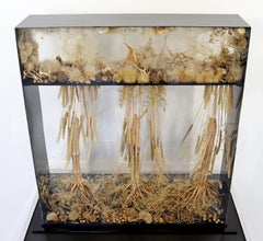 Contemporary Modern Leslie Silva Talisman III Shadow Box Art Table Sculpture 80s