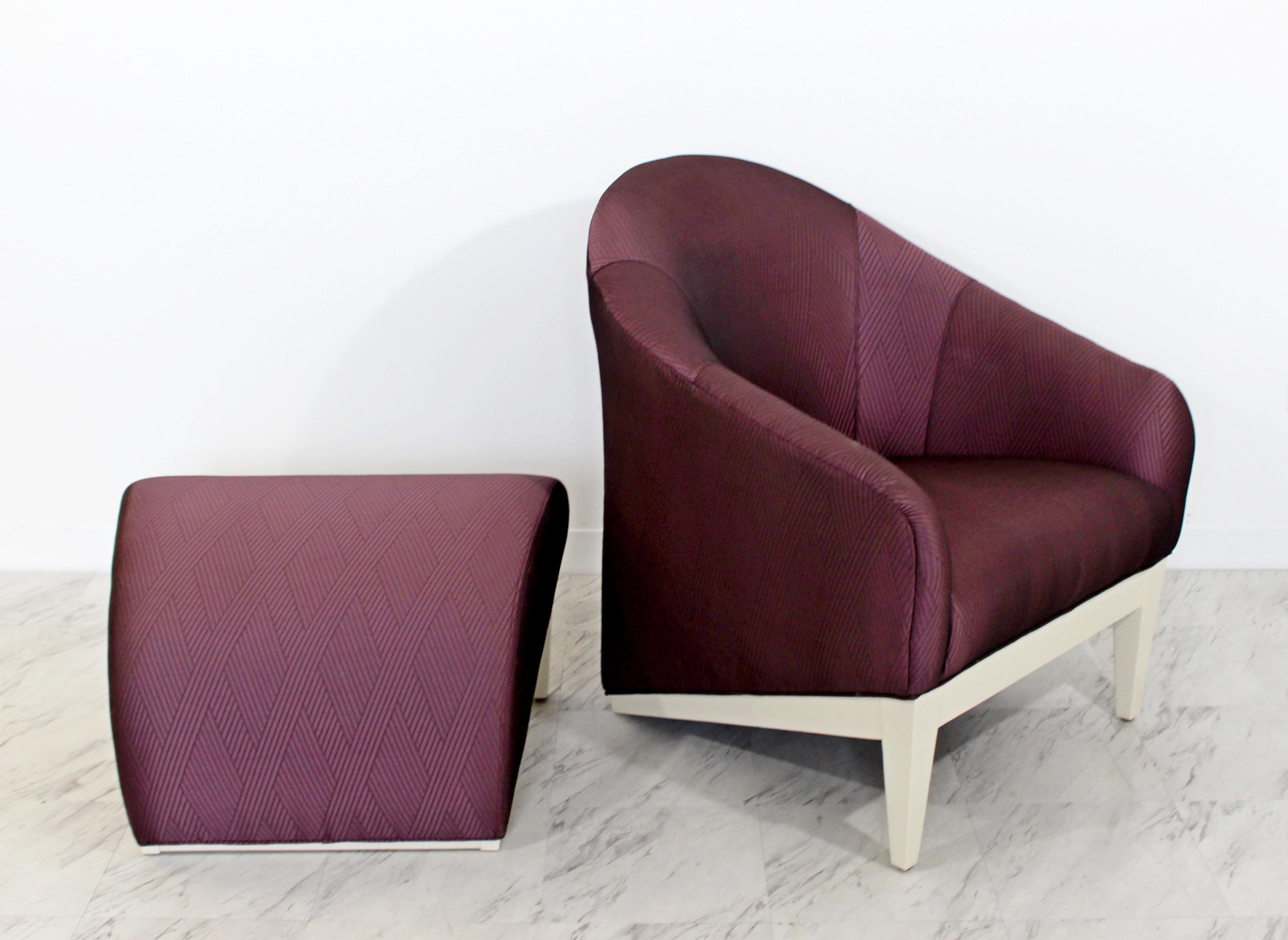 Contemporary Modern Lounge Chair & Ottoman  4