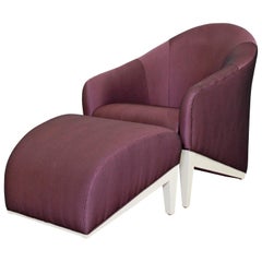 Contemporary Modern Lounge Chair & Ottoman 