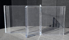 Contemporary Modern Lucite Acrylic Dining Table Base Hollis Jones Era 1970s 80s