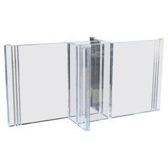 Contemporary Modern Lucite Acrylic Dining Table Base Hollis Jones Era 1970s 80s