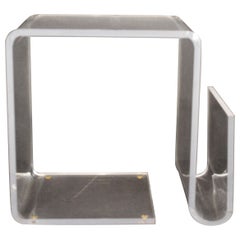 Vintage Contemporary Modern Lucite End Table Magazine Rack