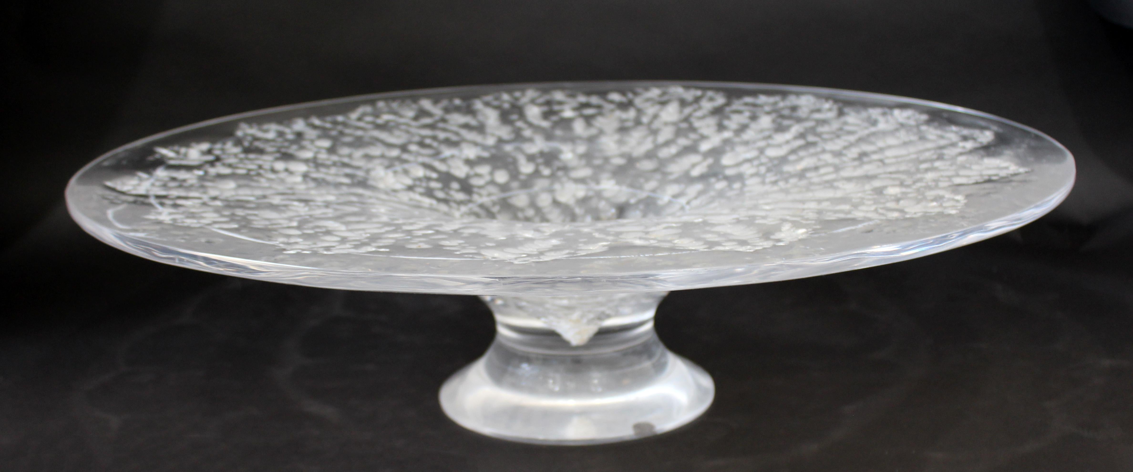 Contemporary Modern Lucite Pedestal Bowl Table Sculpture Signed Tery Belle 1990s In Good Condition In Keego Harbor, MI
