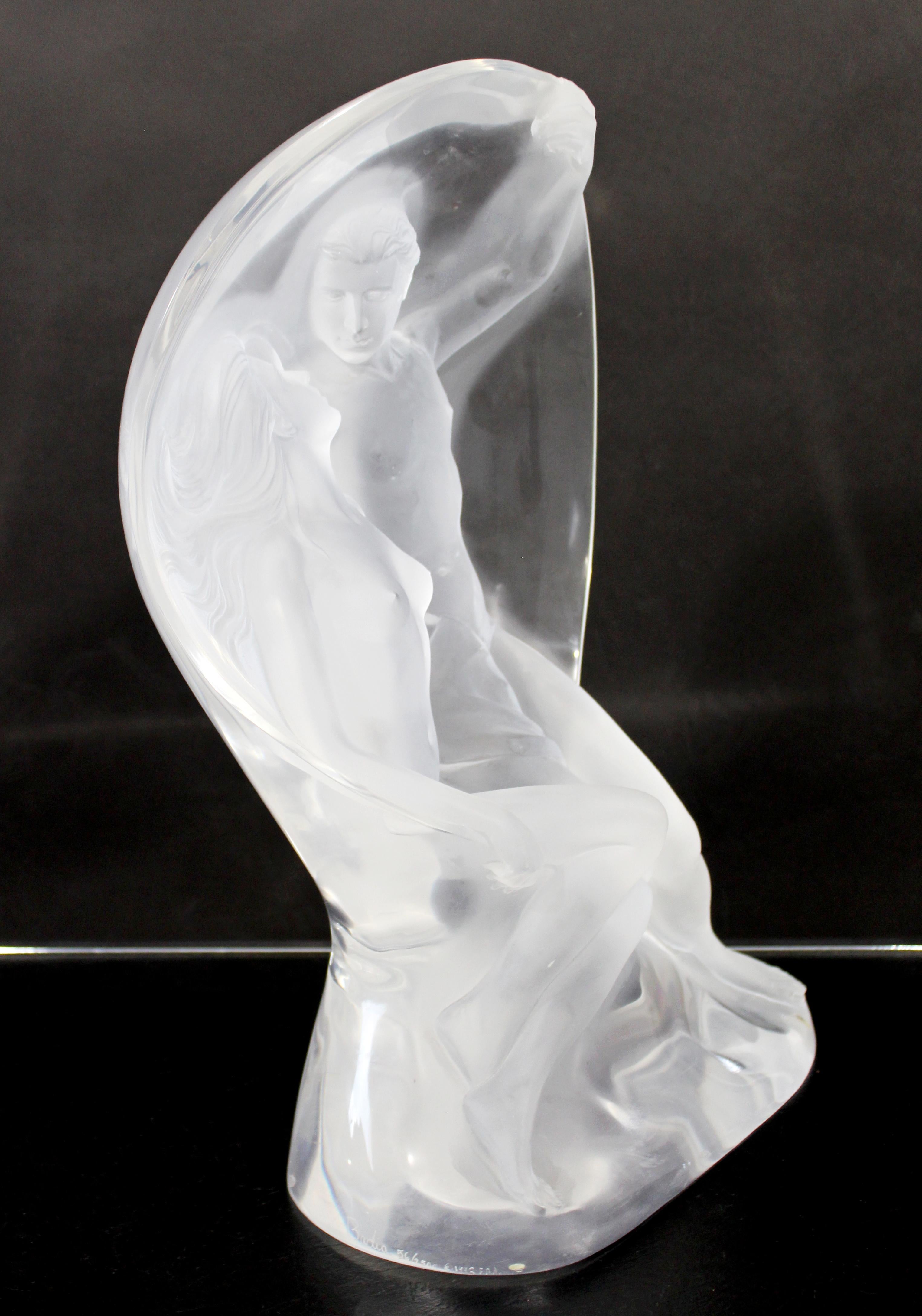 Contemporary Modern Lucite Table Sculpture Nude Couple Signed Frederick Hart 5