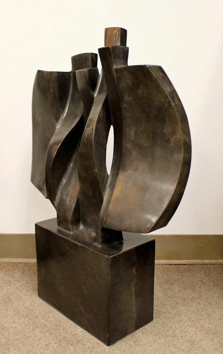 Contemporary Modern Marble Abstract Table Sculpture Signed Faustino