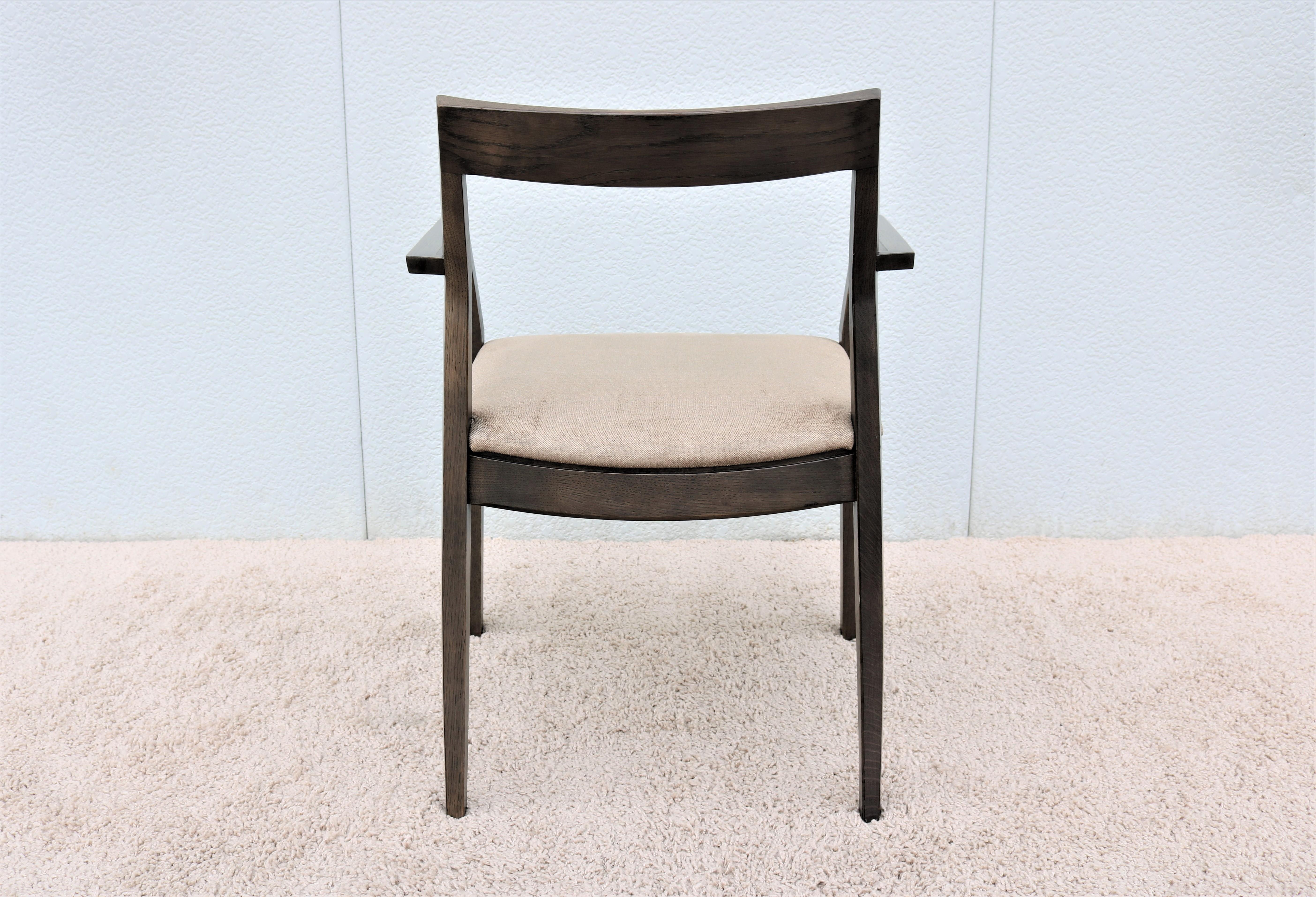 Contemporary Modern Marc Krusin for Knoll Krusin Wood Side Dining Armchair In Excellent Condition For Sale In Secaucus, NJ