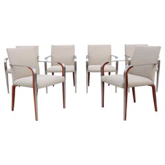 Contemporary Modern Mark Goetz for Bernhardt Design Fauteuils Aria - Set of 6
