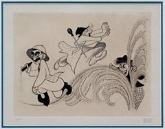 Contemporary Modern Marx Brothers Framed Lithograph Signed Al Hirschfeld 128/150
