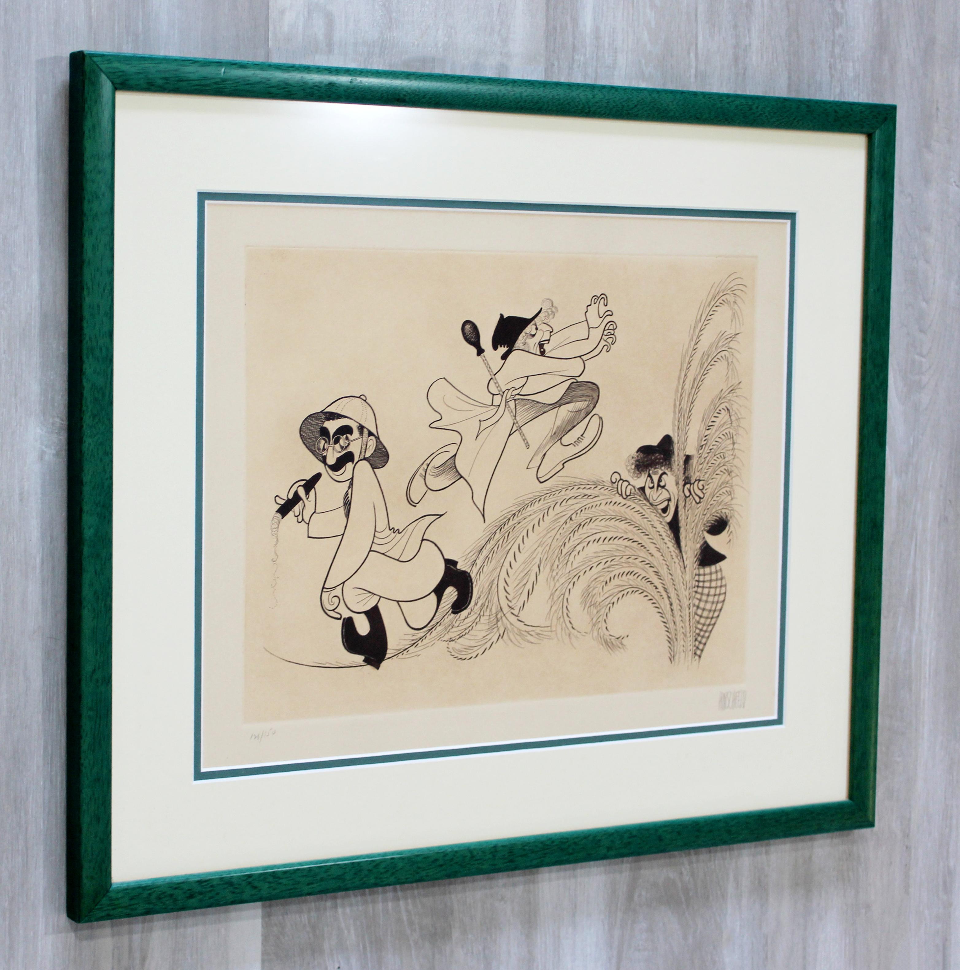 American Contemporary Modern Marx Brothers Framed Lithograph Signed Al Hirschfeld 128/150