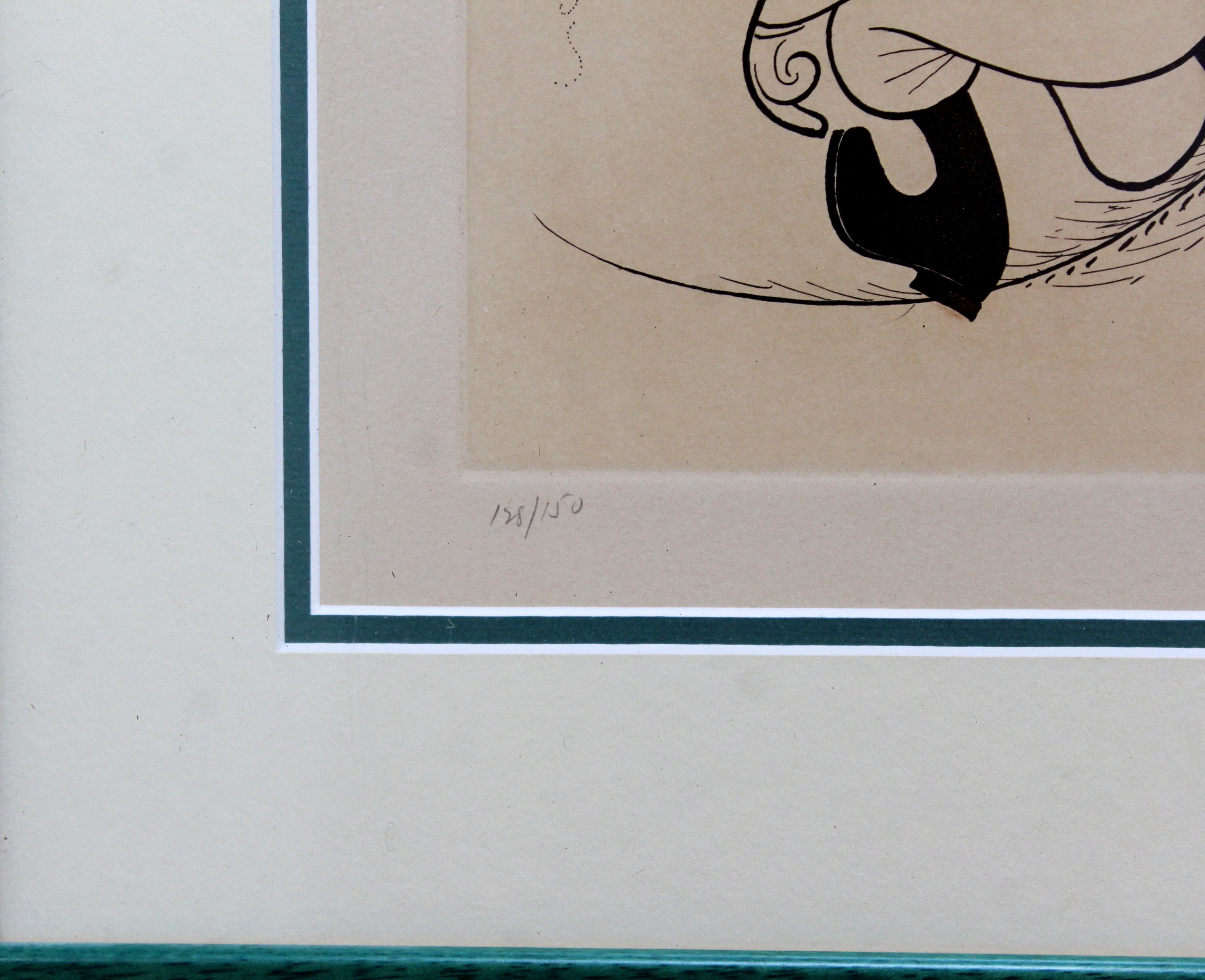 Late 20th Century Contemporary Modern Marx Brothers Framed Lithograph Signed Al Hirschfeld 128/150