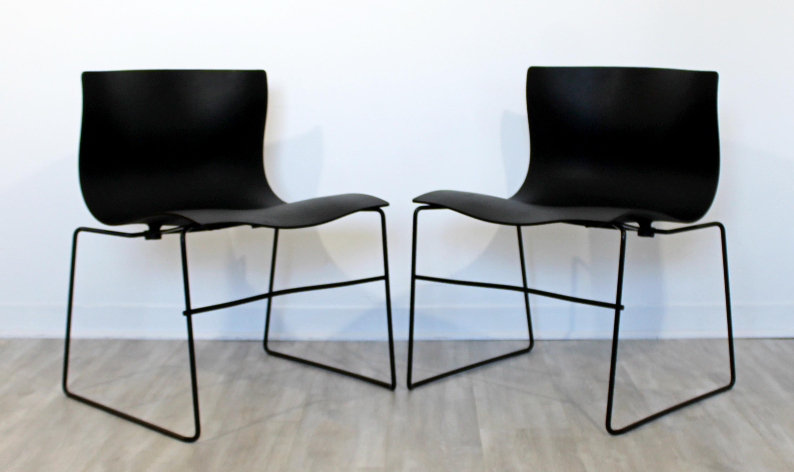 Contemporary Modern Massimo Vignelli Knoll Set of 4 Handkerchief Side Chairs In Good Condition In Keego Harbor, MI