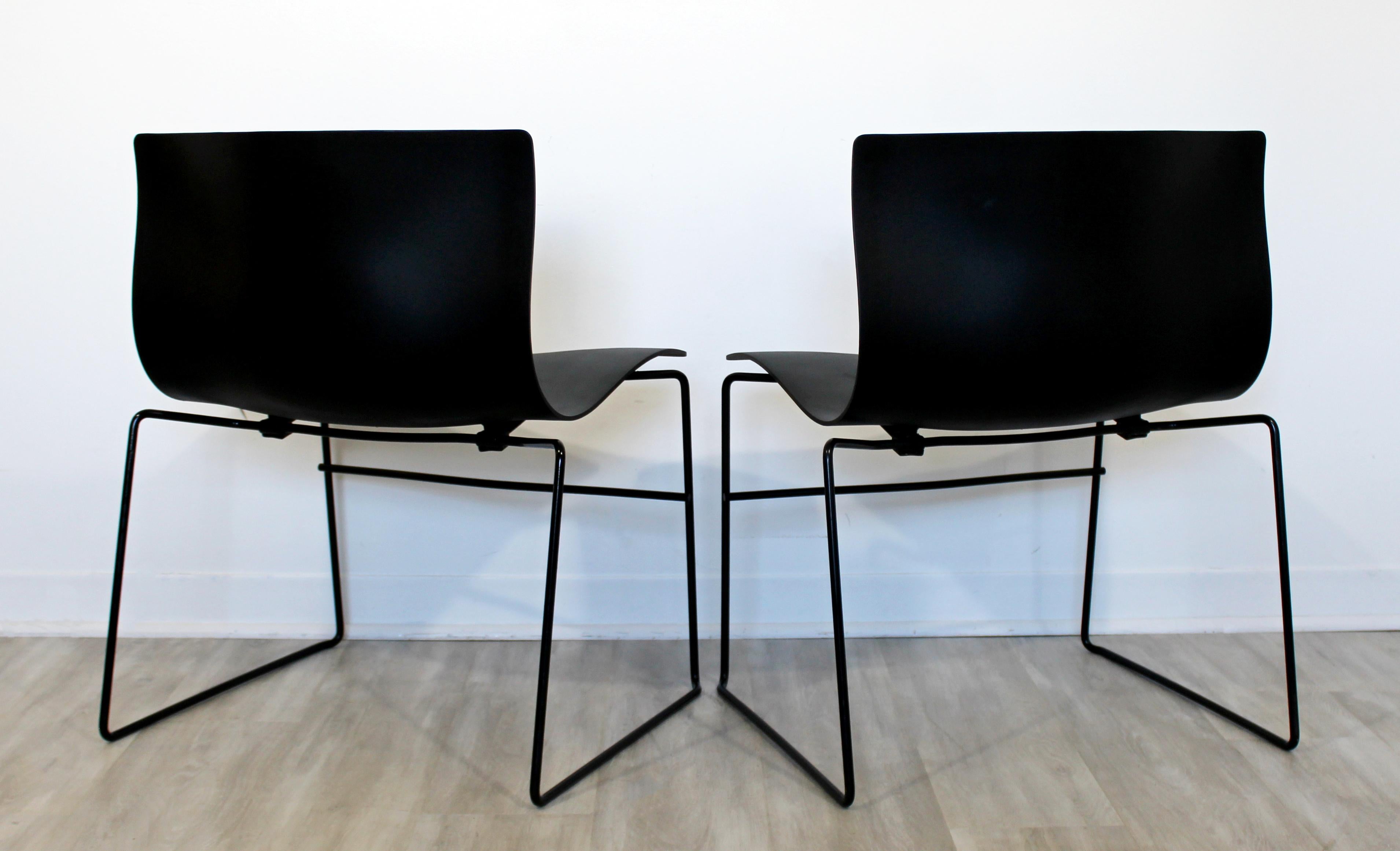 Contemporary Modern Massimo Vignelli Knoll Set of 4 Handkerchief Side Chairs 1