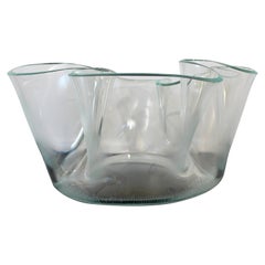 Contemporary Modern Massive Memphis Laurel Fyfe Slumped Art Glass Bowl, 1980s