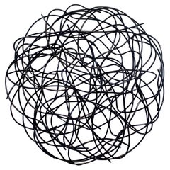 Contemporary Modern Matt Devine Fine Line Art Met Wall Sculpture Indoor Outdoor