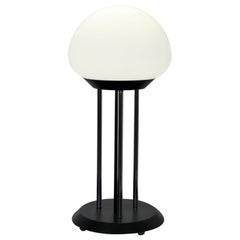 Contemporary Modern Memphis Style Italian Metal Mushroom Table Lamp, 1980s