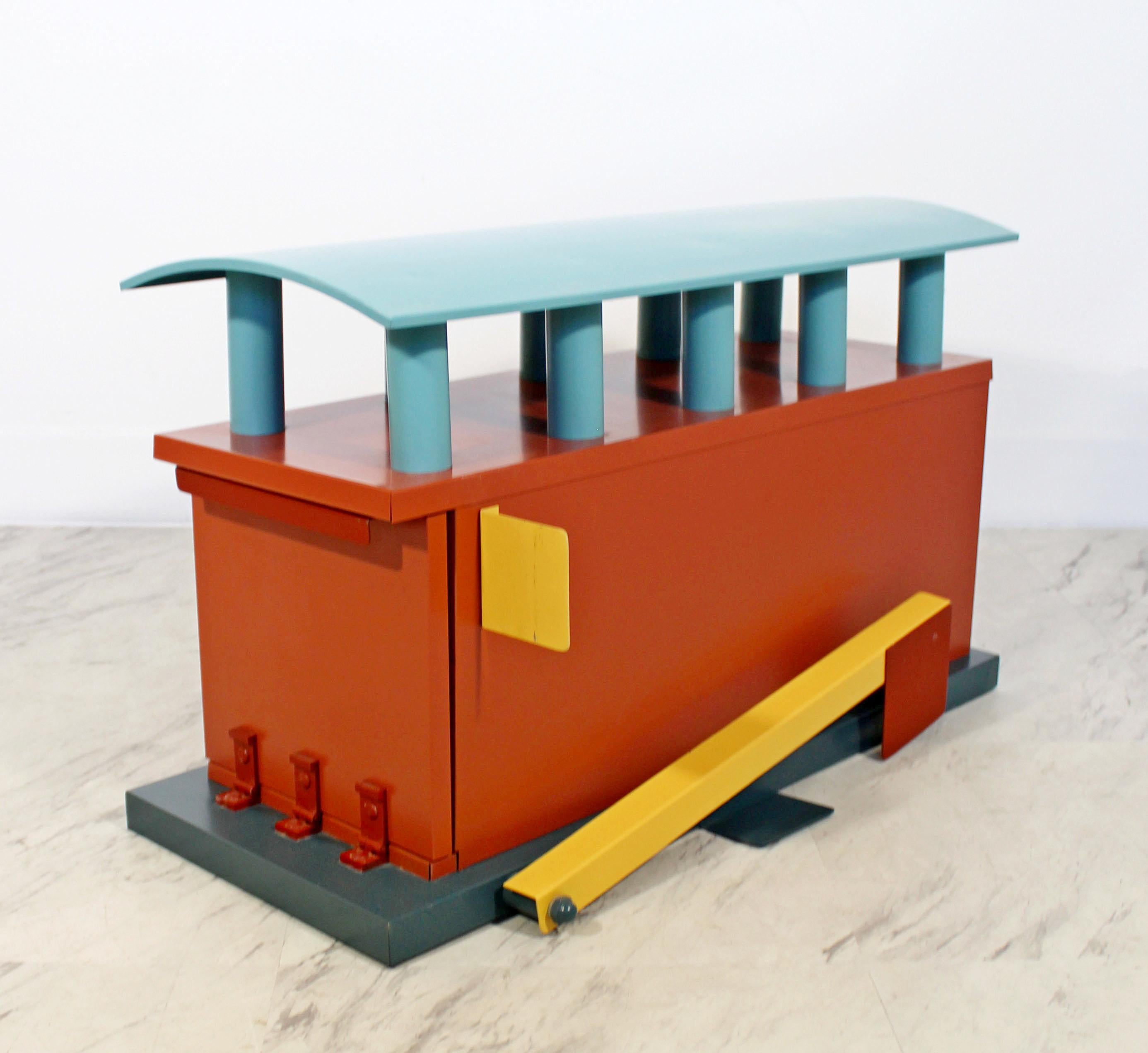 For your consideration is a phenomenal, decorative, metal mailbox by Michael Graves for Acme, circa 1990. In excellent condition. The dimensions are 23.5