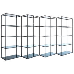 Contemporary Modern Minimal Black Zigzag Modular Bookcase Room Divider, USA