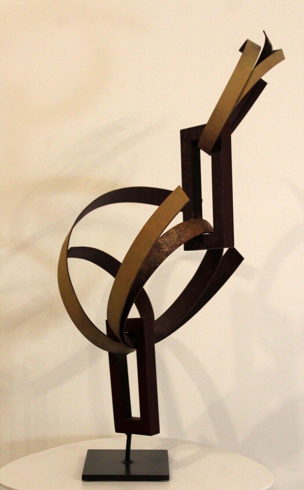 For your consideration is this mixed metal C. Jere table sculpture hand signed and dated 2003. Dimensions: 15w x 17d x 25.5h.
 