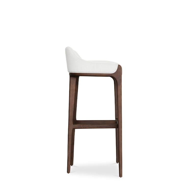 Contemporary Modern Moka White Vellutino Bar Chair by Caffe Latte

Contemporary Modern Moka White Vellutino Bar Chair by Caffe Latte is a simple yet refined bar chair made of vellutino natural white fabric and beech wood with matte and walnut stain