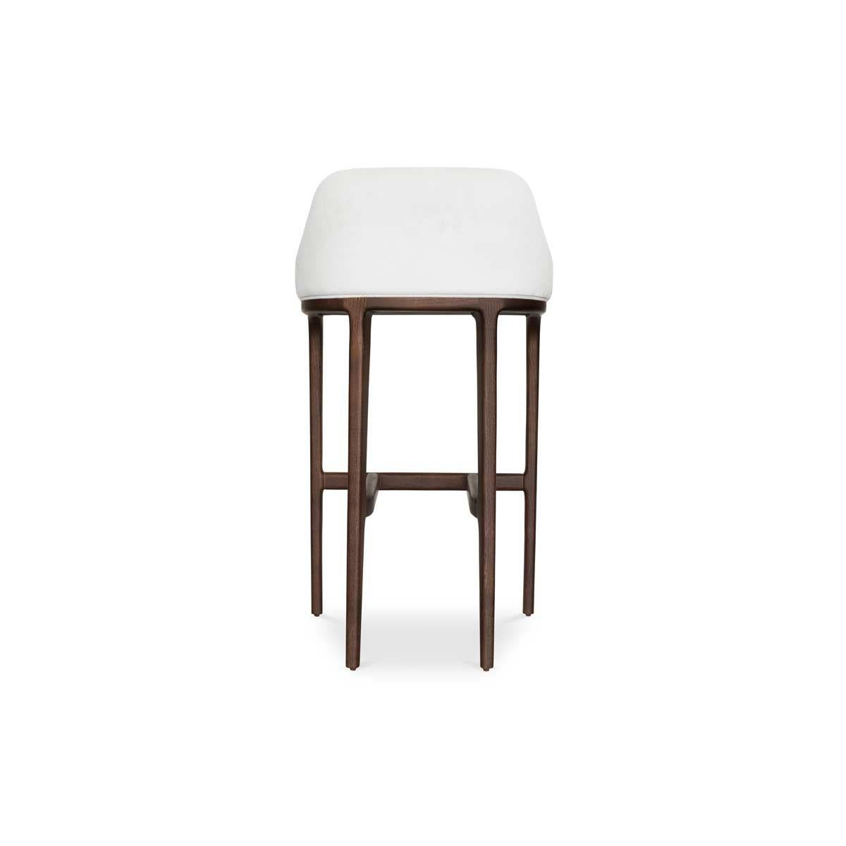 Contemporary Modern Moka White Vellutino Counter Stool by Caffe Latte

Contemporary Modern Moka White Vellutino Counter Stool by Caffe Latte is a simple yet refined counter stool made of vellutino natural white fabric and beech wood with matte and